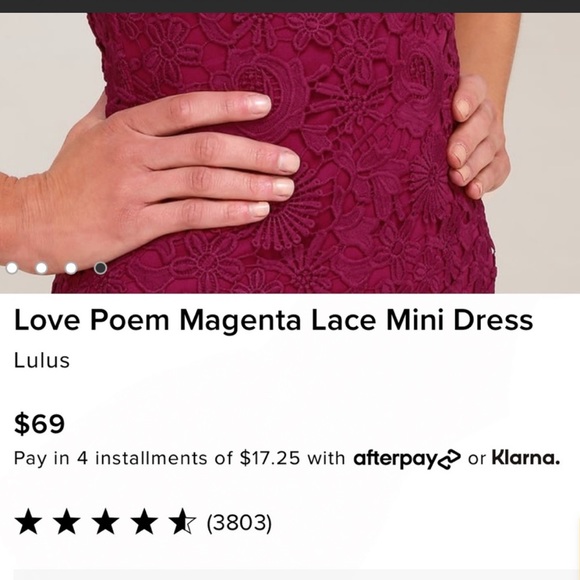 🩷LULU’S LOVE MAGENTA RED LACE MINI BODYCON HIGH NECK STRAPLESS DRESS SIZE SMALL - Picture 4 of 12